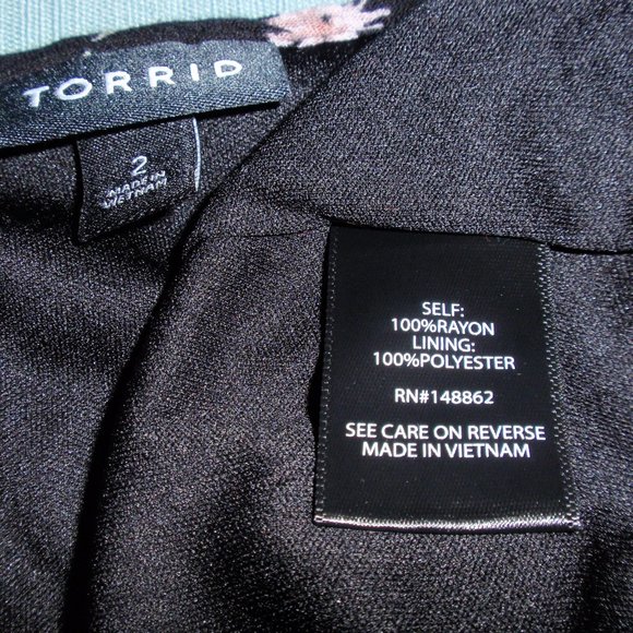 Torrid ditzy floral crinkle cut gauze puff sleeve peasant dress size 2X - Picture 8 of 15